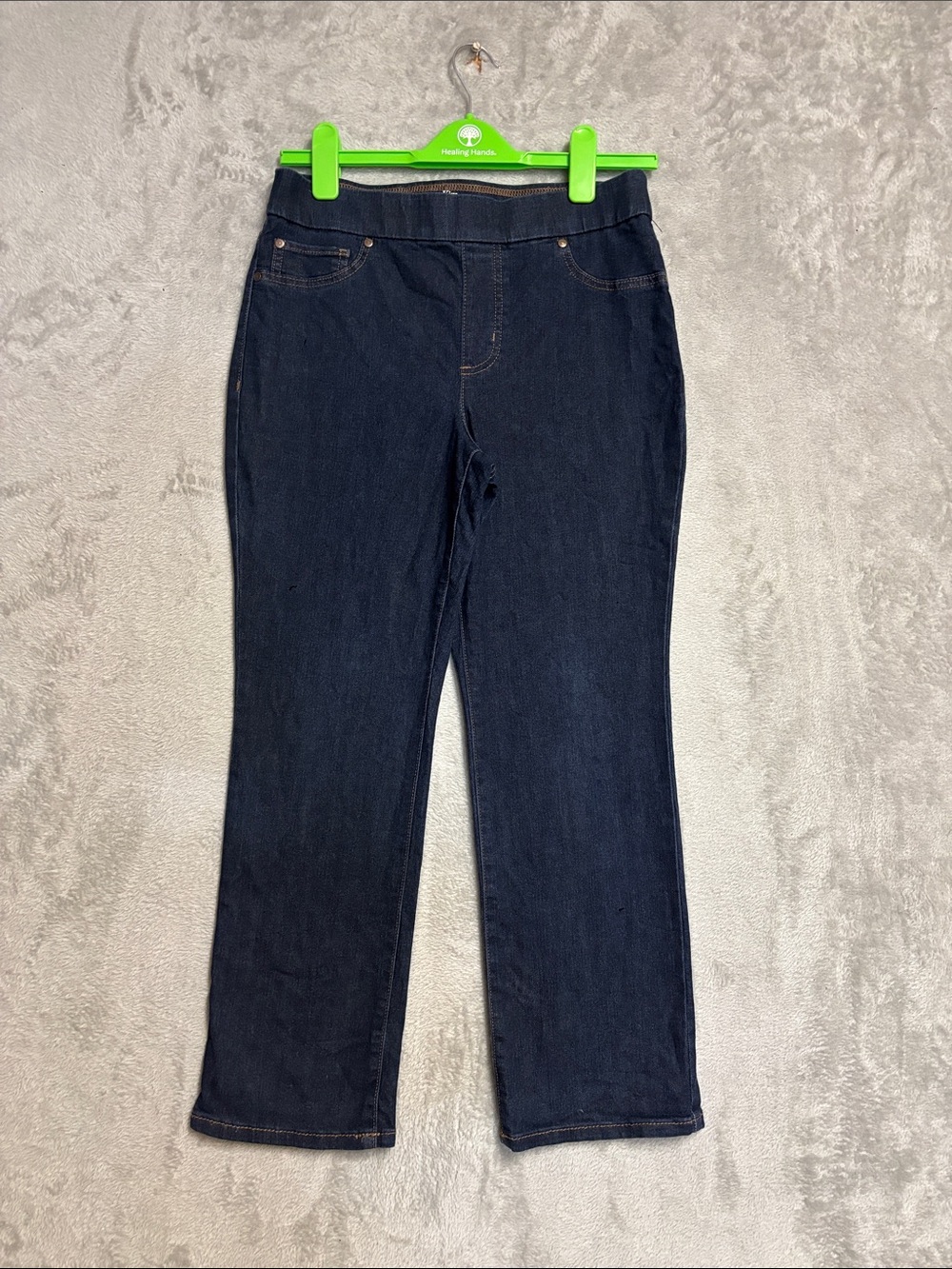 Kim Rogers Tummy Control 6P Short Straight Leg Jeans Blue